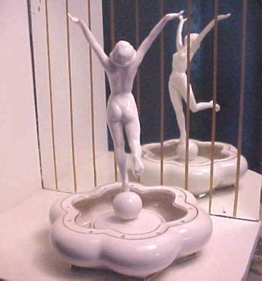 Art Deco Hutschenreuther Nude Lady W Flower Bowl 2 Pc Antique Price