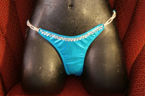 Style Turquoise Metallic Underwire Bra Competition Bikini With