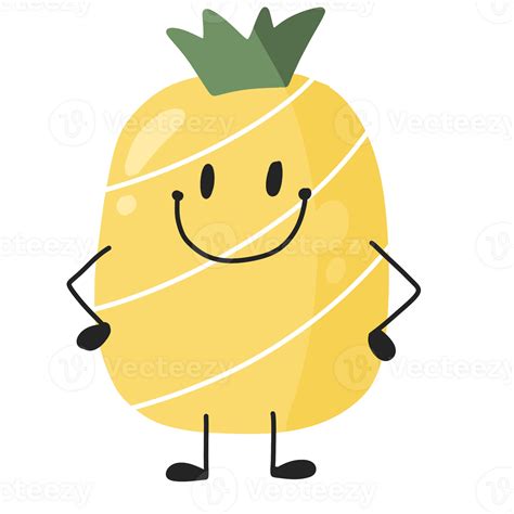 Pineapple Fresh Cute Fruit Cartoon Illustration 26518296 Png