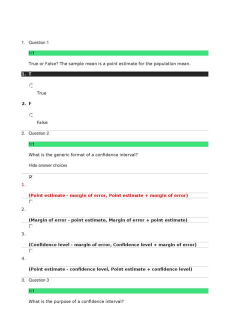 Chapter 8 Homework: Confidence Intervals for One Sample | Quizzes