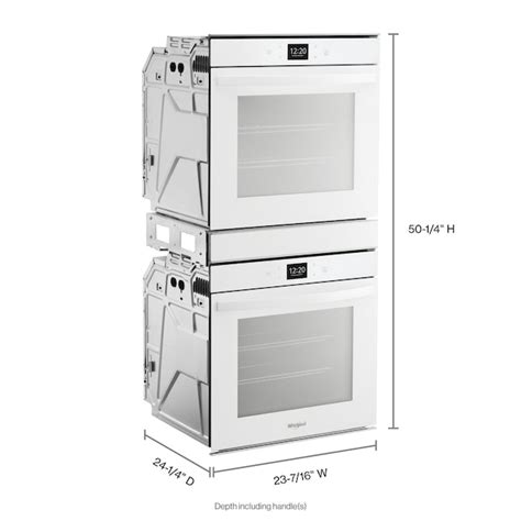 Whirlpool 24 In Self Cleaning Single Fan Double Electric Wall Oven White In The Double