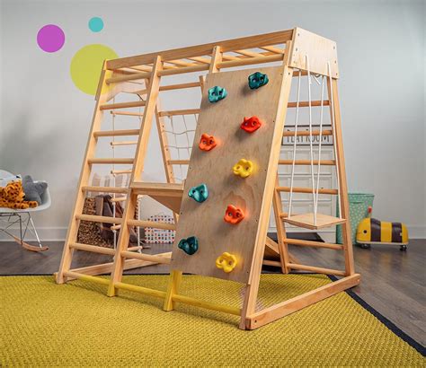 Amazon.com: Avenlur Indoor Playground Jungle Gym Kids, Toddlers Wooden ...