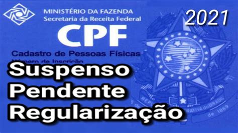 Como Regularizar Cpf Que Est Suspenso Facil Youtube