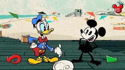 Mickey Mouse And Other Cartoon Characters Are Shown In Four Different