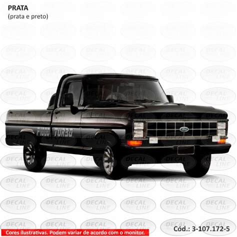 Faixa Auto Adesiva Ford F1000 1991 Turbo Cabine Simples Lojadecalline