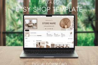 Boho Etsy Shop Branding Templates Canva Graphic By Ndkmode Creative