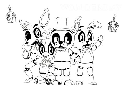 Desenhos De Personagens Fofinhos De Fnaf Para Colorir E Imprimir