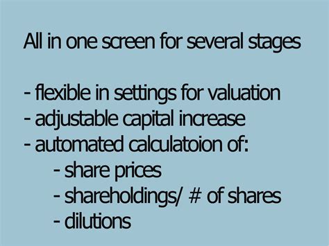 Cap Table Capitalization Table Investors Table Excel Template