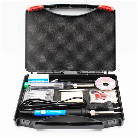 60W 220V 110V Adjustable Temperature Electric Soldering Iron Kit Po