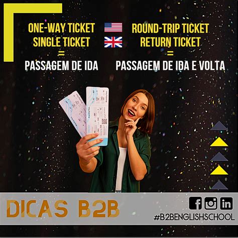 Dicas de Inglês da B2B como dizer PASSAGEM APENAS DE IDA ou PASSAGEM