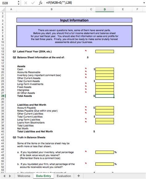 Business Valuation Report Template Worksheet – PARAHYENA