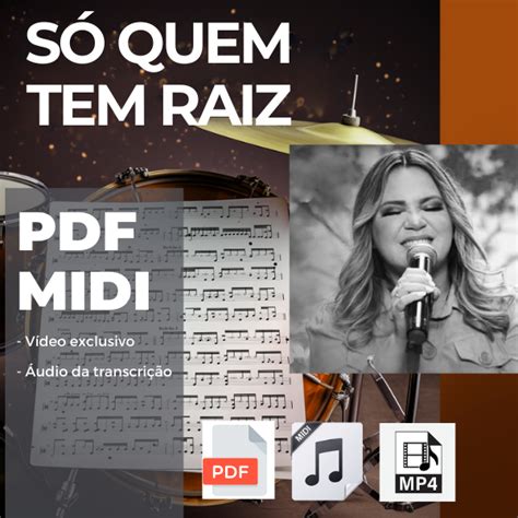 Partitura de Bateria Música Só Quem Tem Raiz Partitura PRO Drums