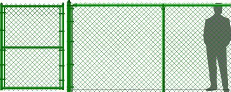 Vinyl Coated Green Chain Link Fence - Ohio Fence Company