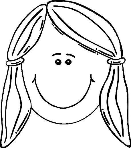 Girl Face Template For Kids Clipart Best