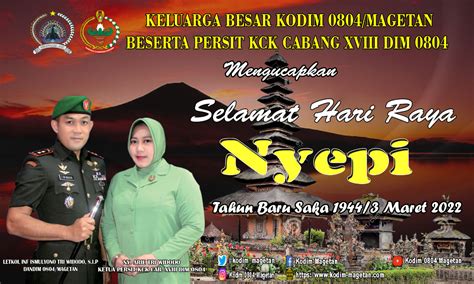 Keluarga Besar Kodim 0804 Magetan Mengucapkan Selamat Hari Raya Nyepi