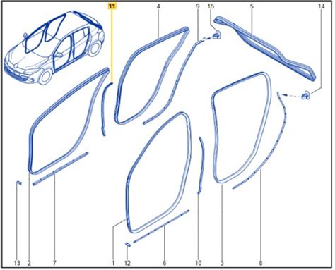Uszczelka Pionowa Drzwi Renault Megane Iii Orygina R Za Z