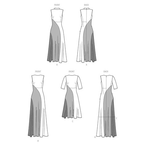 S9886 Pdf Misses Dress With Length Variations Simplicity