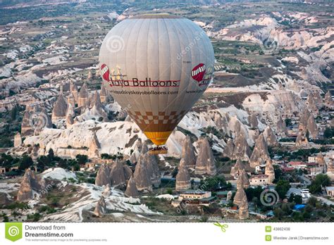 Hot Air Baloon Over Cappadocia At Sunrise Editorial Stock Photo