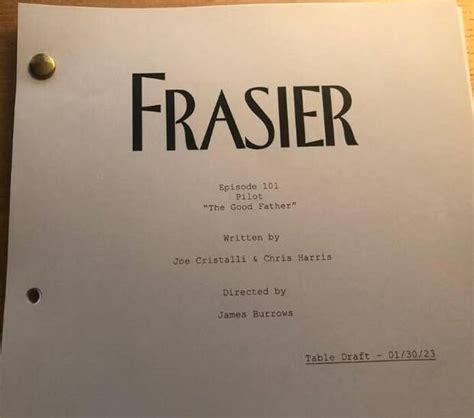 La Nueva Serie De Frasier Arranca Su Rodaje Y Comparte El T Tulo De Su