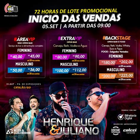 Ingresso Para Henrique E Juliano - Venda de ingressos para o show de Henrique e Juliano começa na próxima ...