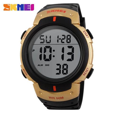 SKMEI SportsOutdoor Digital LED Backlight Big Dial Running Chrono