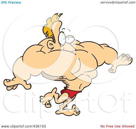 Royalty-Free (RF) Clipart Illustration of a Weightlifter Man With No ...