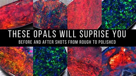 These Black Opals Will Surprise You Before And After Shots From Rough