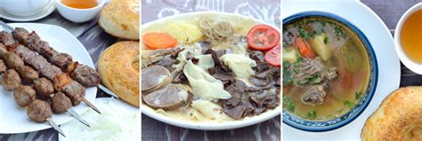 Uzbekistan Food - plov, shashlyk and other popular Uzbek dishes