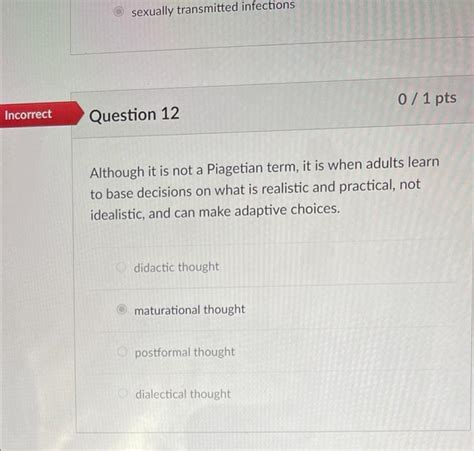 Sexually Transmitted Infections 0 1 Pts Incorrect Chegg