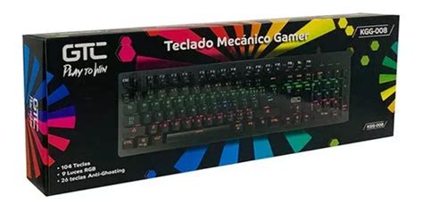 Teclado Gtc Mec Nico Gamer Blanco Retroiluminado Kgg B