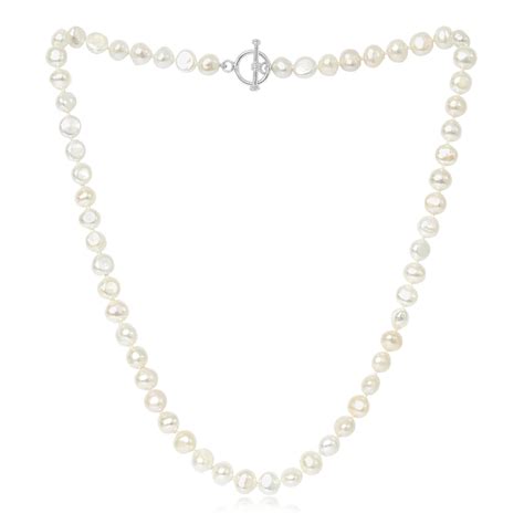 Margarita White Irregular Cultured Freshwater Pearl Necklace Pearls