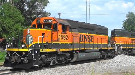 BNSF 1592 1842 SD40 2 S Colona IL 6 13 20 YouTube