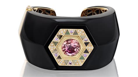 A One Of A Kind Harwell Godfrey Cuff Bracelet Featuring A Carat