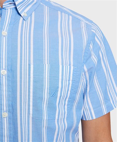 Nautica Nautica Mens Blue Sail Classic Fit Shirt Created For Macys