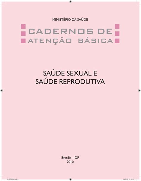 L Caderno De Aten O B Sica Sa De Sexual E Reprodutiva Pdf