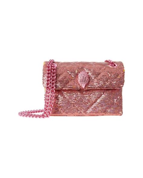 Kurt Geiger Synthetic Sequins Mini Kensington Crossbody In Pink Lyst