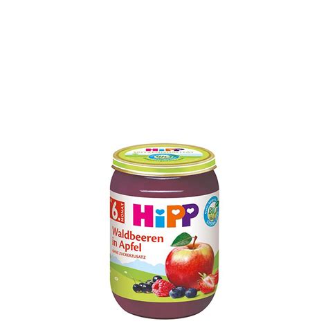 Hipp Früchte Waldbeere in Apfel Bio