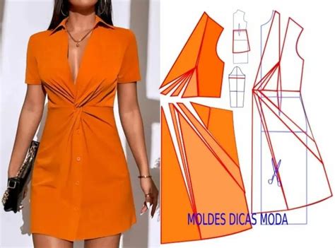 Pin De Salma Samir Em Sewing Patterns Vestido Camiseiro Molde Vestido Molde De Vestido Simples