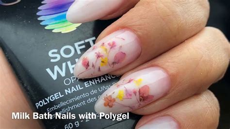 Milk Bath Nails Using Polygel U As Ba O De Leche Usando Gelish