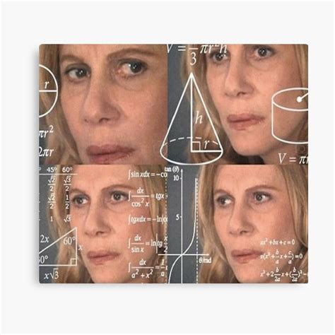 "Math Confused Lady Meme" Canvas Print for Sale by hocapontas | Redbubble