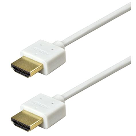 10 Ft Ultra Slim V1 4 High Speed HDMI Cable With Ethernet White