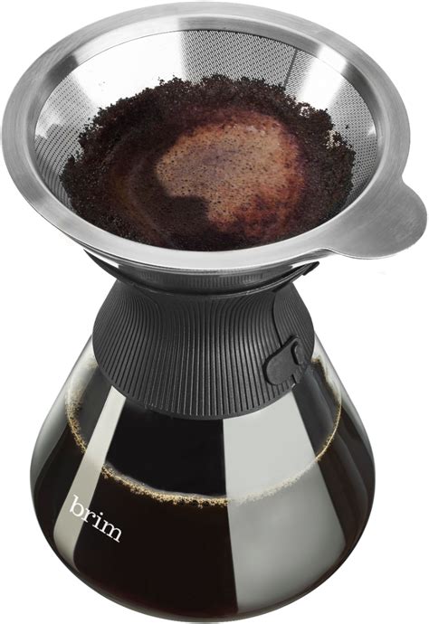 Best Buy Brim Cup Pour Over Coffee Maker Kit Clear Black