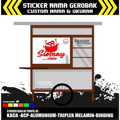 Jual Sticker Kaca Cutting Sticker Kaca Sticker Nama Gerobak