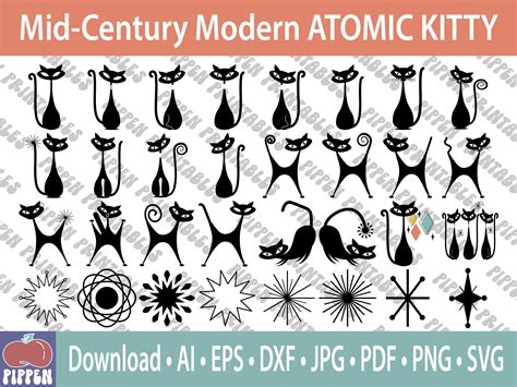 Atomic Cat SVG Atomic Cat PNG Digital Download (Download Now) - Etsy