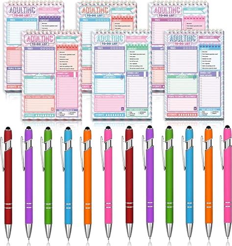 Amazon 6 Pcs To Do List Adulting Notepads Set With 6 Ballpoint