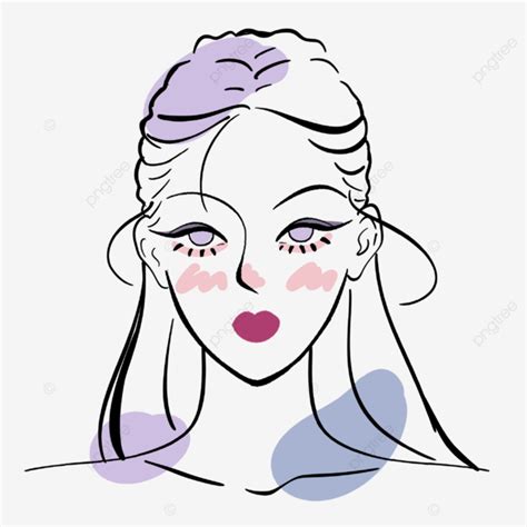 Dia Da Mulher Linha Abstrata Feminina Cartoon Festival Minimalista Png