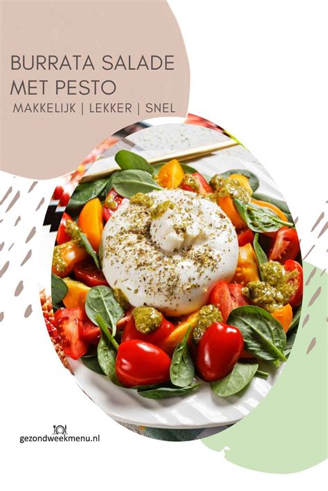 Recept Burrata Salade Met Pesto En Perzik