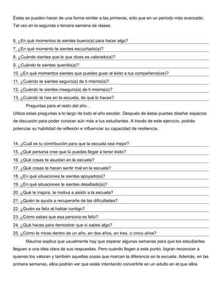 Preguntas Para Conocer A Los Estudiantes Pdf