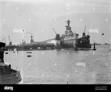 Hms Royal Sovereign 05 In Floating Drydock At Portsmouth The