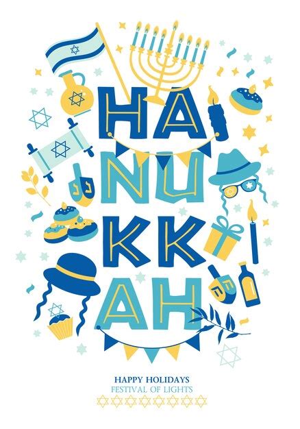 Premium Vector Jewish Holiday Hanukkah Greeting Card And Invitation